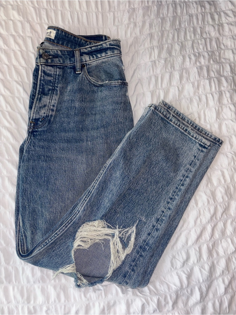 Abercrombie Distressed High-Rise Jeans